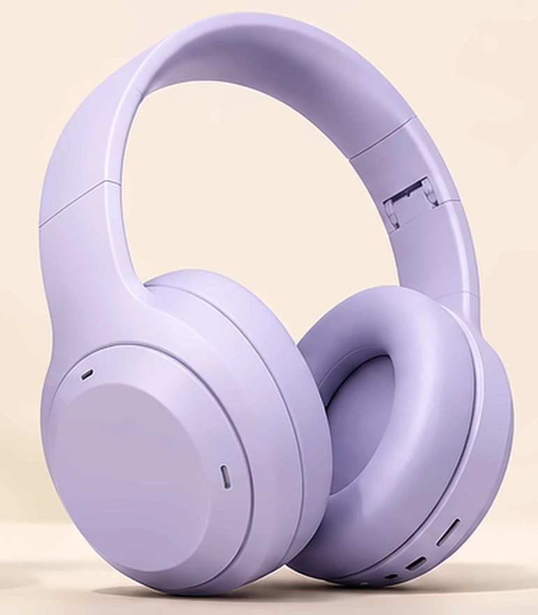 Cloudpuff wireless headphones in Lavender